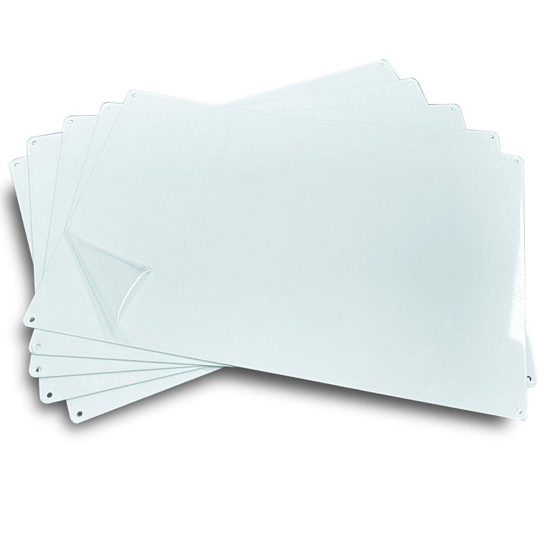 Ebamaz Aluminum Metal Signs Sublimation Blanks 200X300X0.65mm Nameplates for Heat Transfer Press UV Print 4 Drilled Holes 5PCS (Pearl White) - Image 1